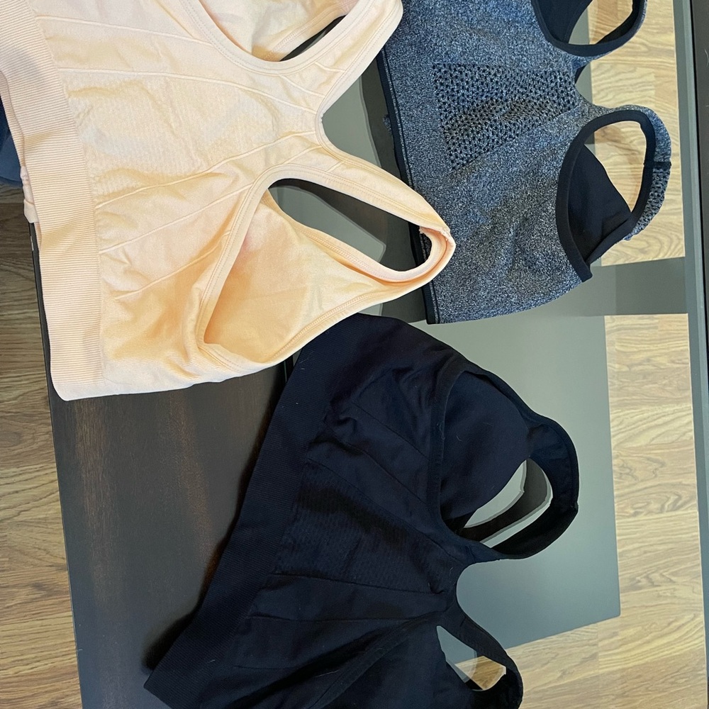 Set of Three Zip-Front Sports Bras - Picture 2 of 6